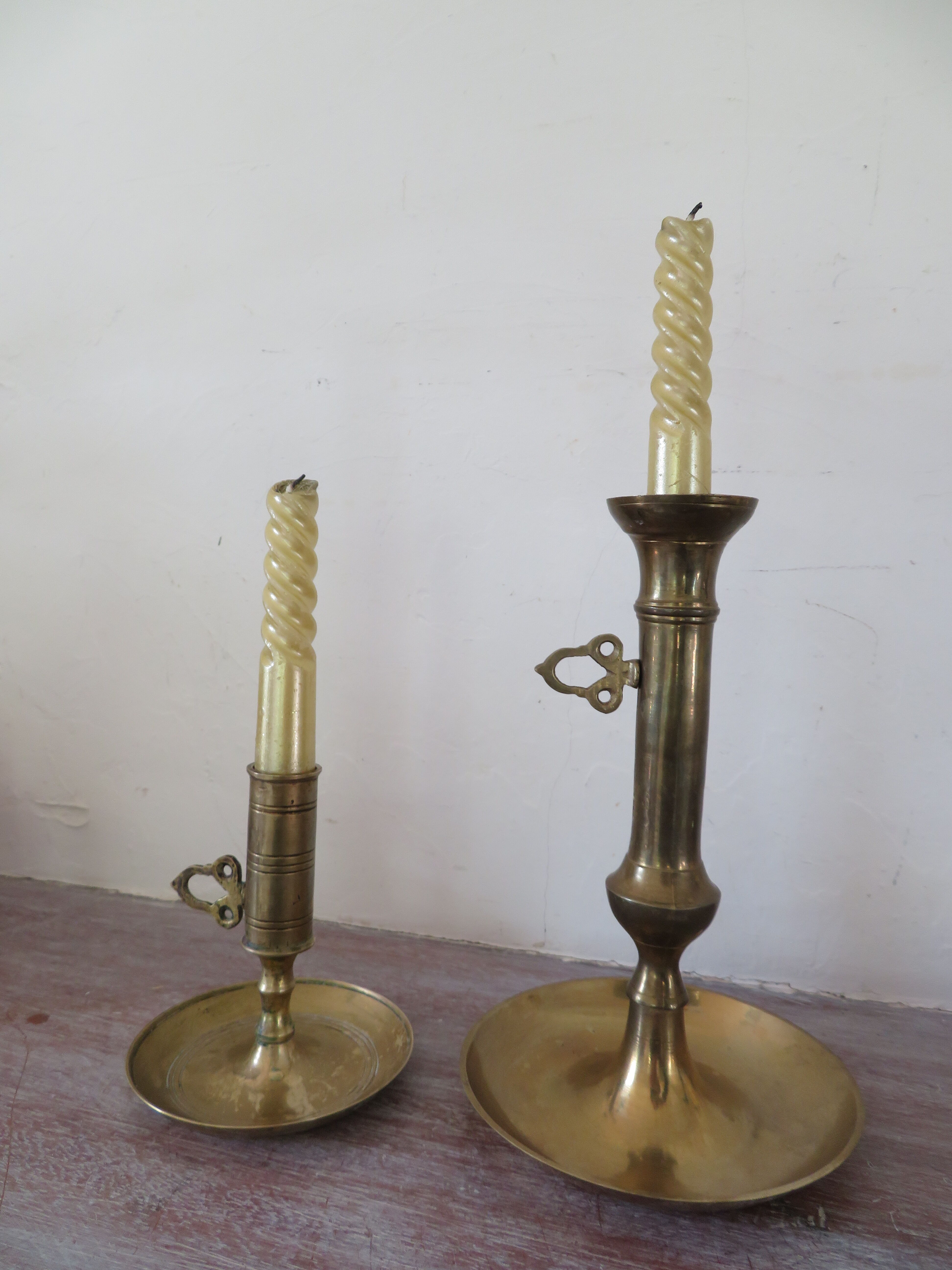 Brass candlesticks