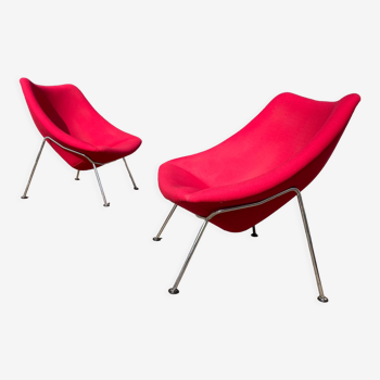 Pair of F157 Oyster armchairs by Pierre Paulin for Artifort