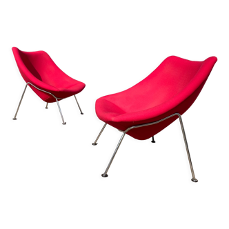 Pair of F157 Oyster armchairs by Pierre Paulin for Artifort