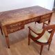 Louis XVI style italian bank desk and bench, 1920s