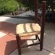 Old Chair in straw and wood for children/vintage years 60-70