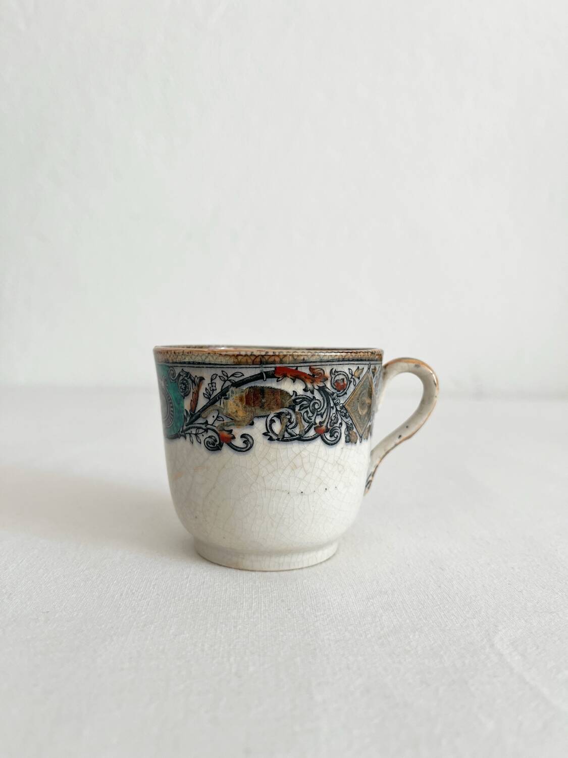 Antique English ironstone coffee cup