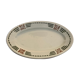 Serving dish in charcoal earthenware model Courbet art deco