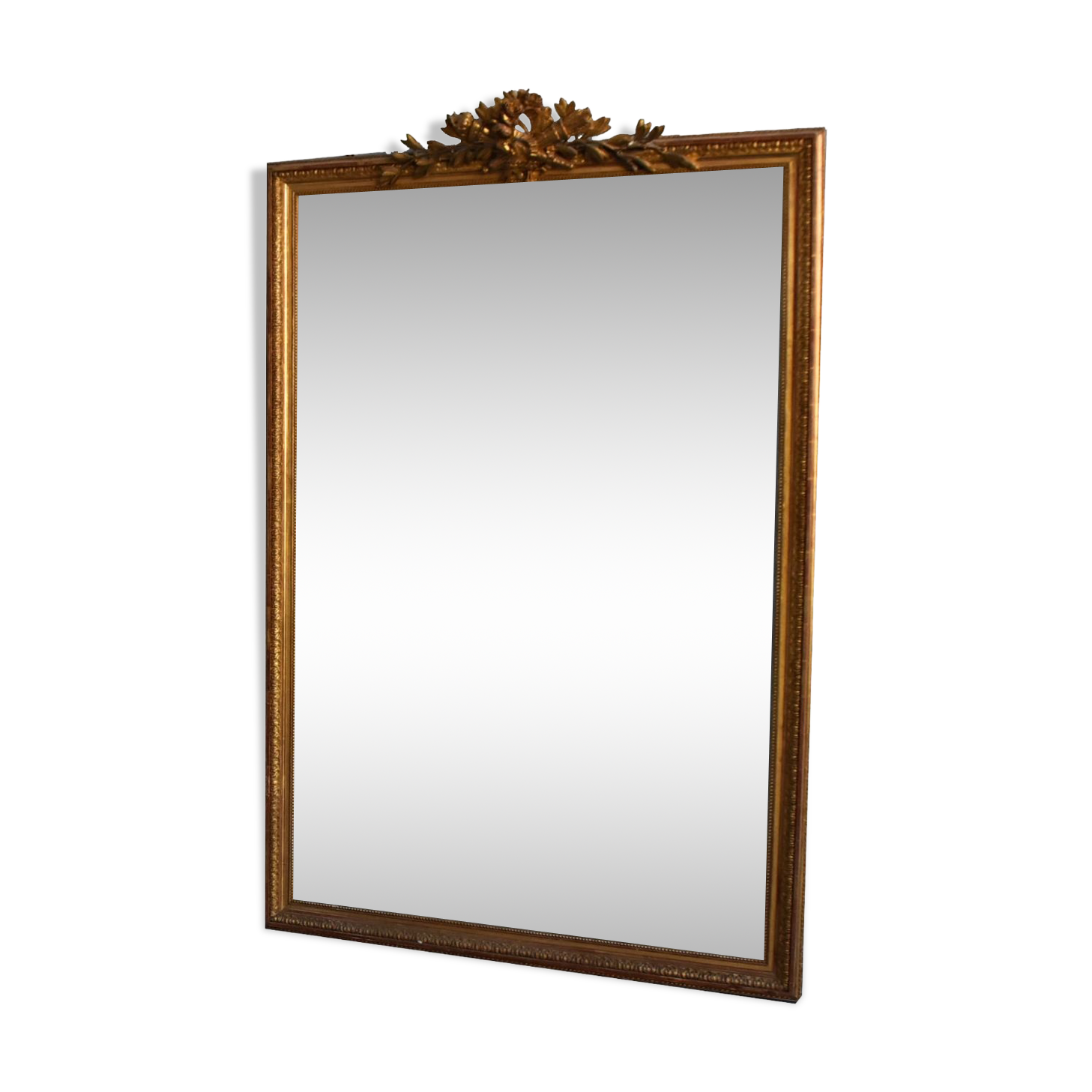 Napoleon III mirror wood and gold leaf of gold stucco, 127x197cm