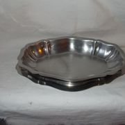 Lot de 2 plats ovales en inox