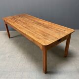 Large oak farmhouse table from France, early 1900s