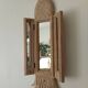 Miroir triptyque Art déco Ananas en bois sculpté