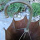 Old copper umbrella holder