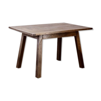 Brutalist style solid wooden table