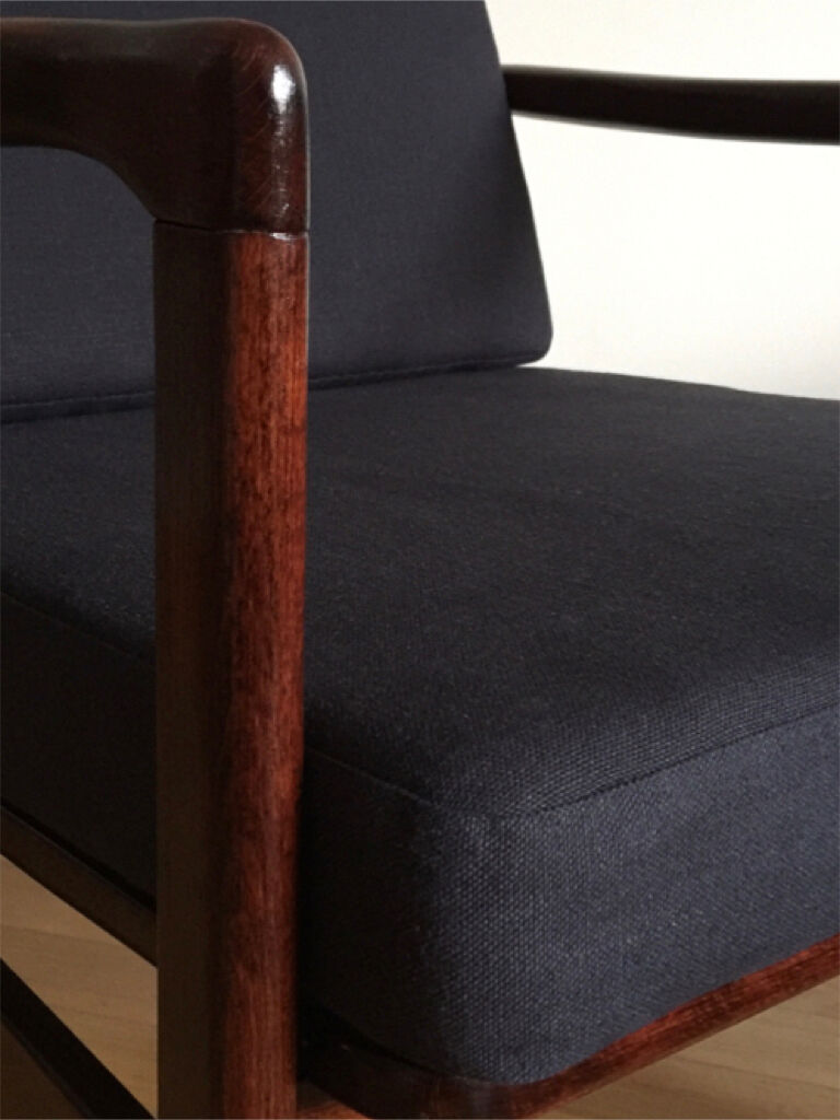 Dark Blue B-7752 Armchairs by Zenon Bączyk for Swarzędzkie Fabryki Mebli, 1960