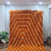 Tapis berbere en laine pure orange