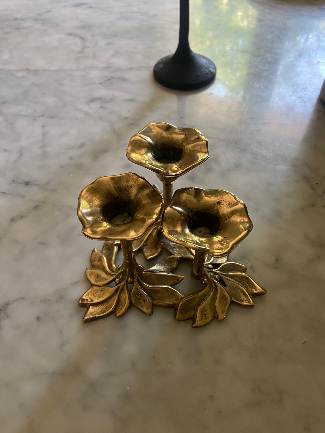 Vintage brass candle holder