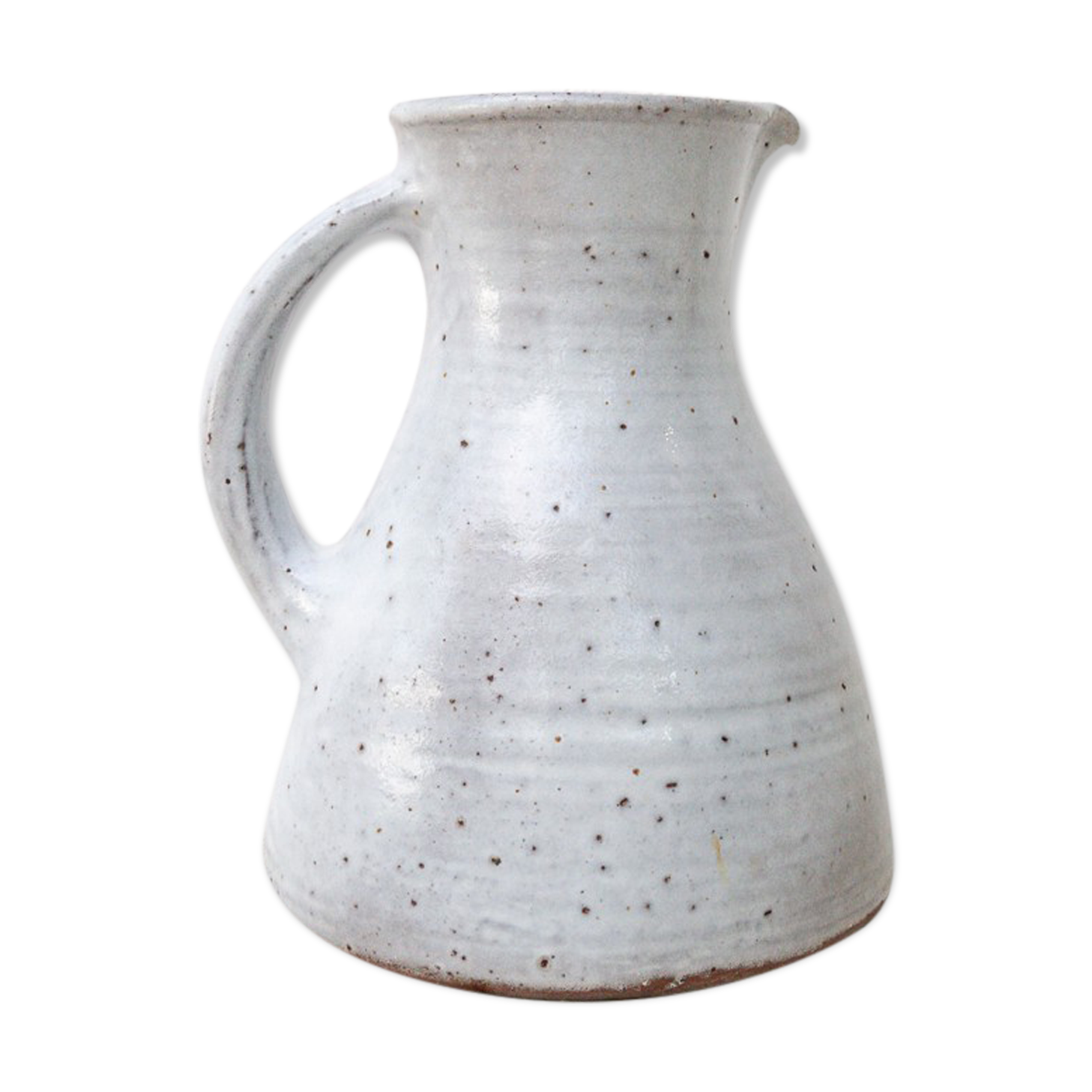 Carafe stoneware pitcher signed Jeanne and Norbert Pierlot
