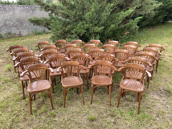30 chaises de restaurant bistrot café vintage bois courbé