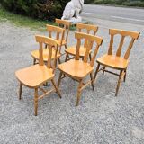 Baumann series of six bistro chairs