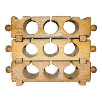 Wooden bottle rack