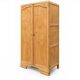 Parisian Art Deco wardrobe, renovated with raw wood.