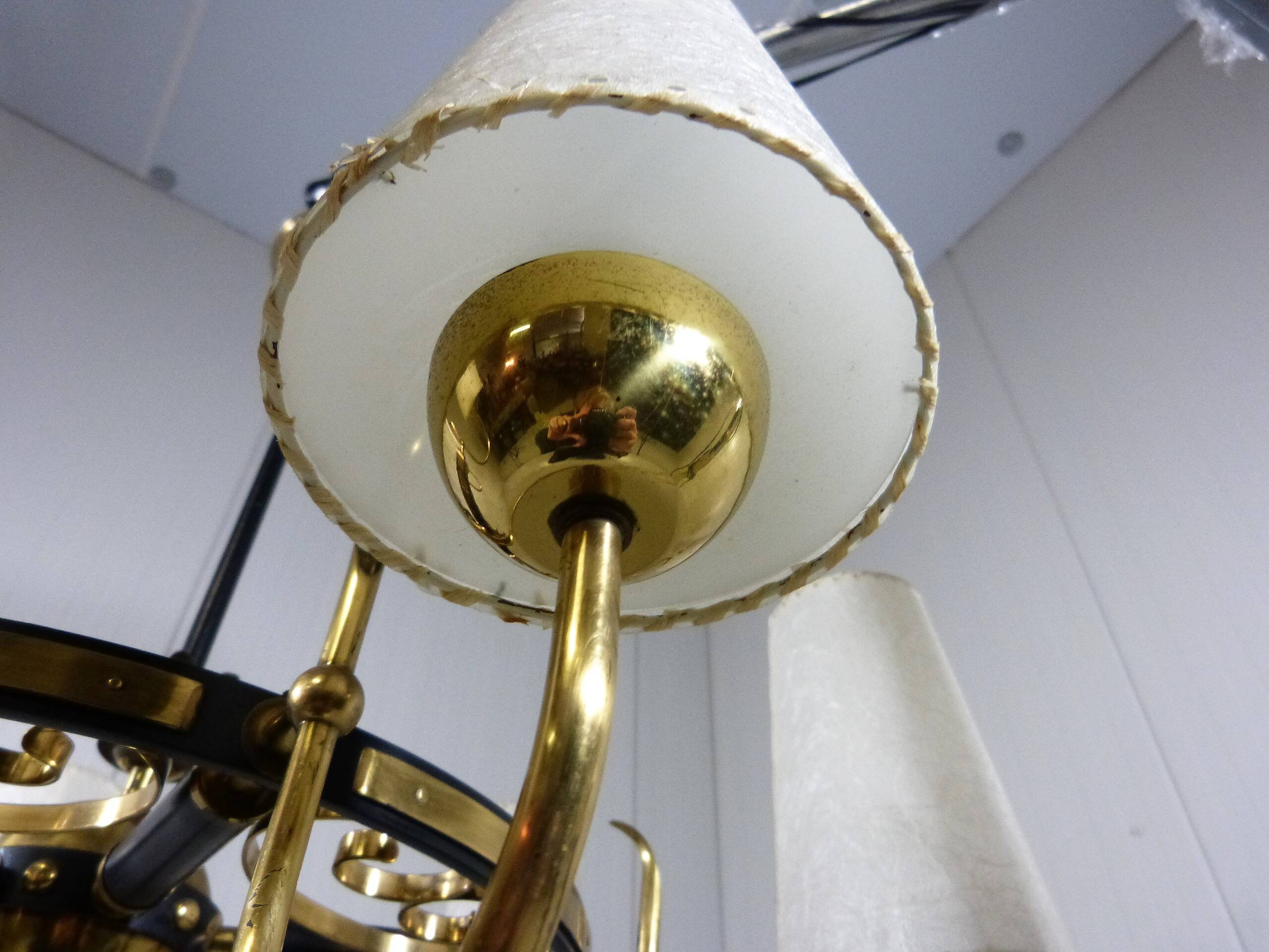 Large brass chandelier Finland 1950’s