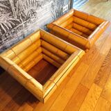 Pair of Italian bamboo planters 1950