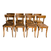 Set of 8 vintage thonet bistro chairs – authentic