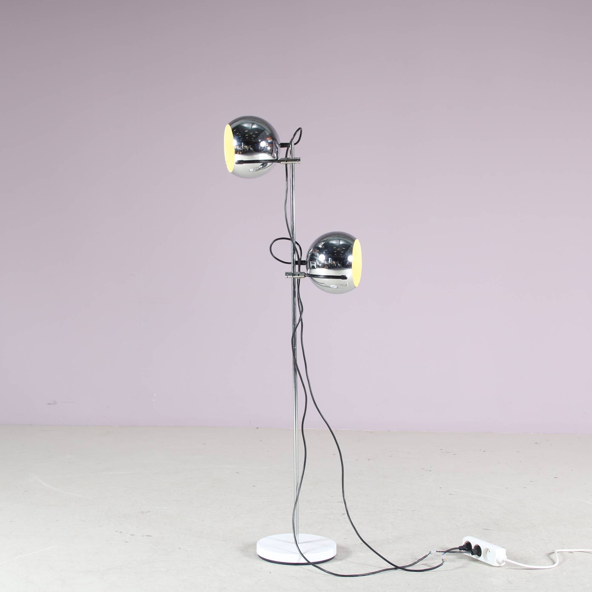 1970s Floor lamp with ball shades from the Netherlands