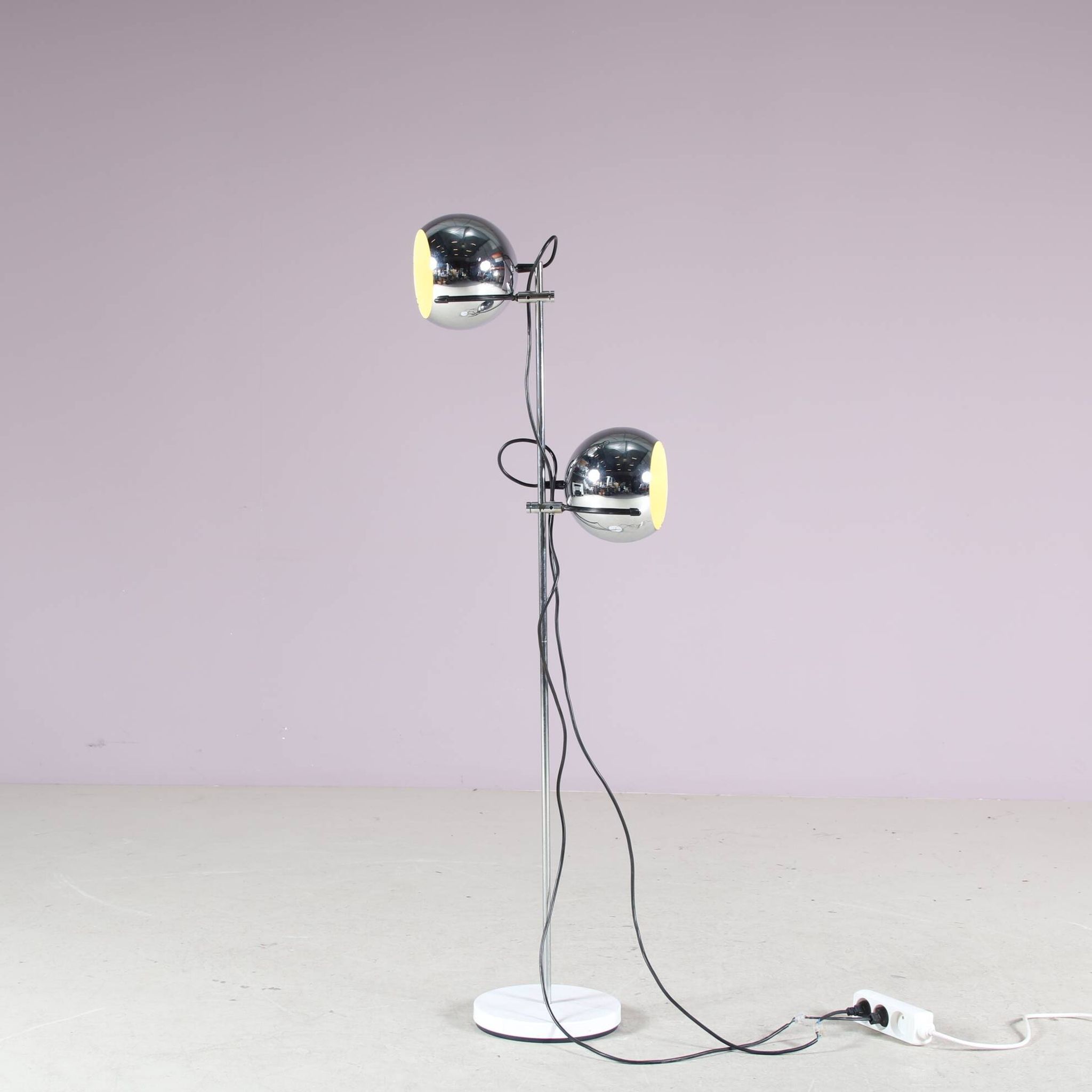 1970s Floor lamp with ball shades from the Netherlands