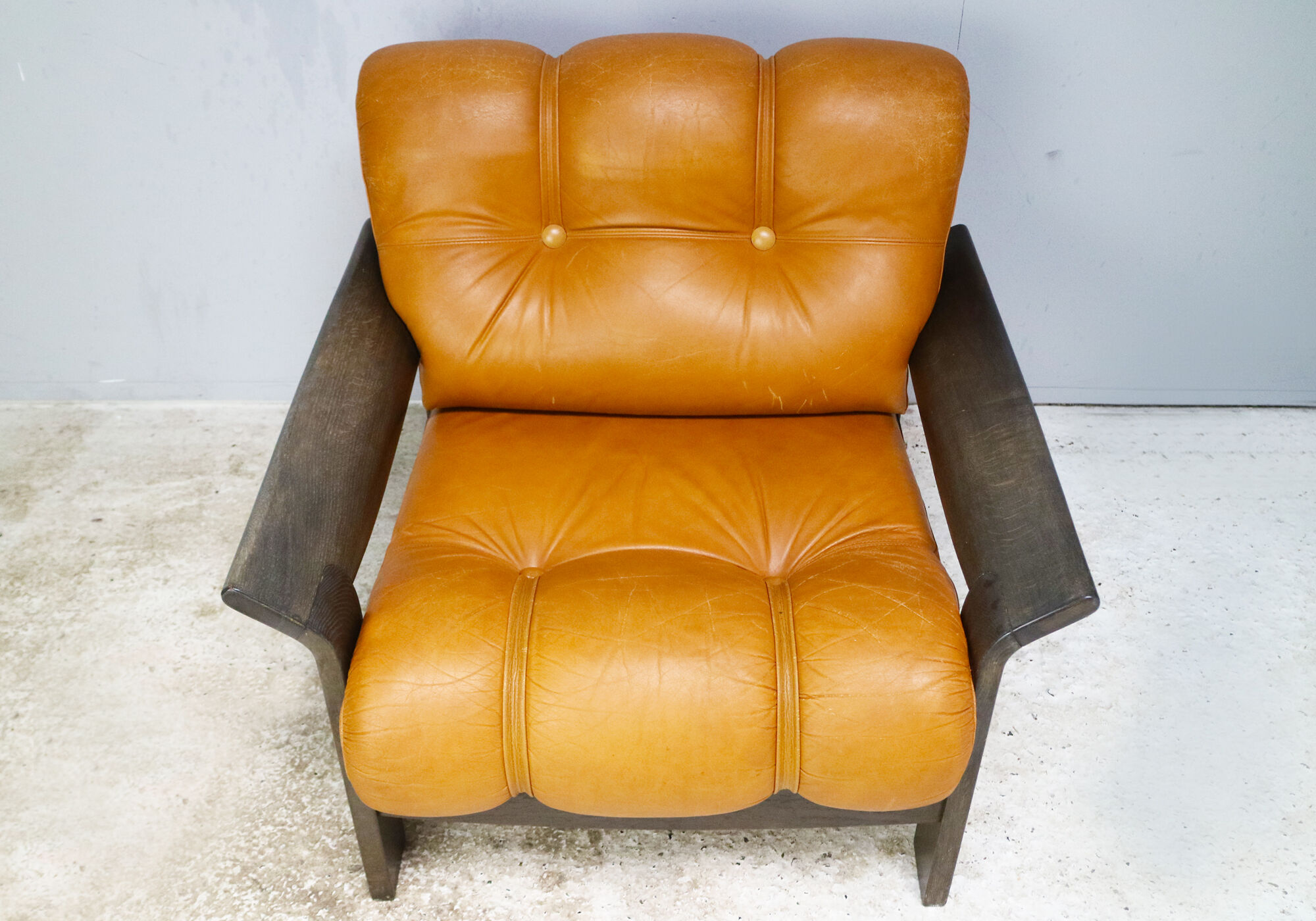 Fauteuil danois en cuir