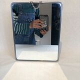 Barber mirror with chain, 28.5x22.5cm