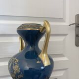 Antique large empire vase blue & gold jaguet pinon 40cm 2.6kg