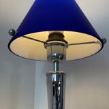 Design lamp in chromed metal and glass paste