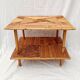 Table basse en marqueterie de rotin