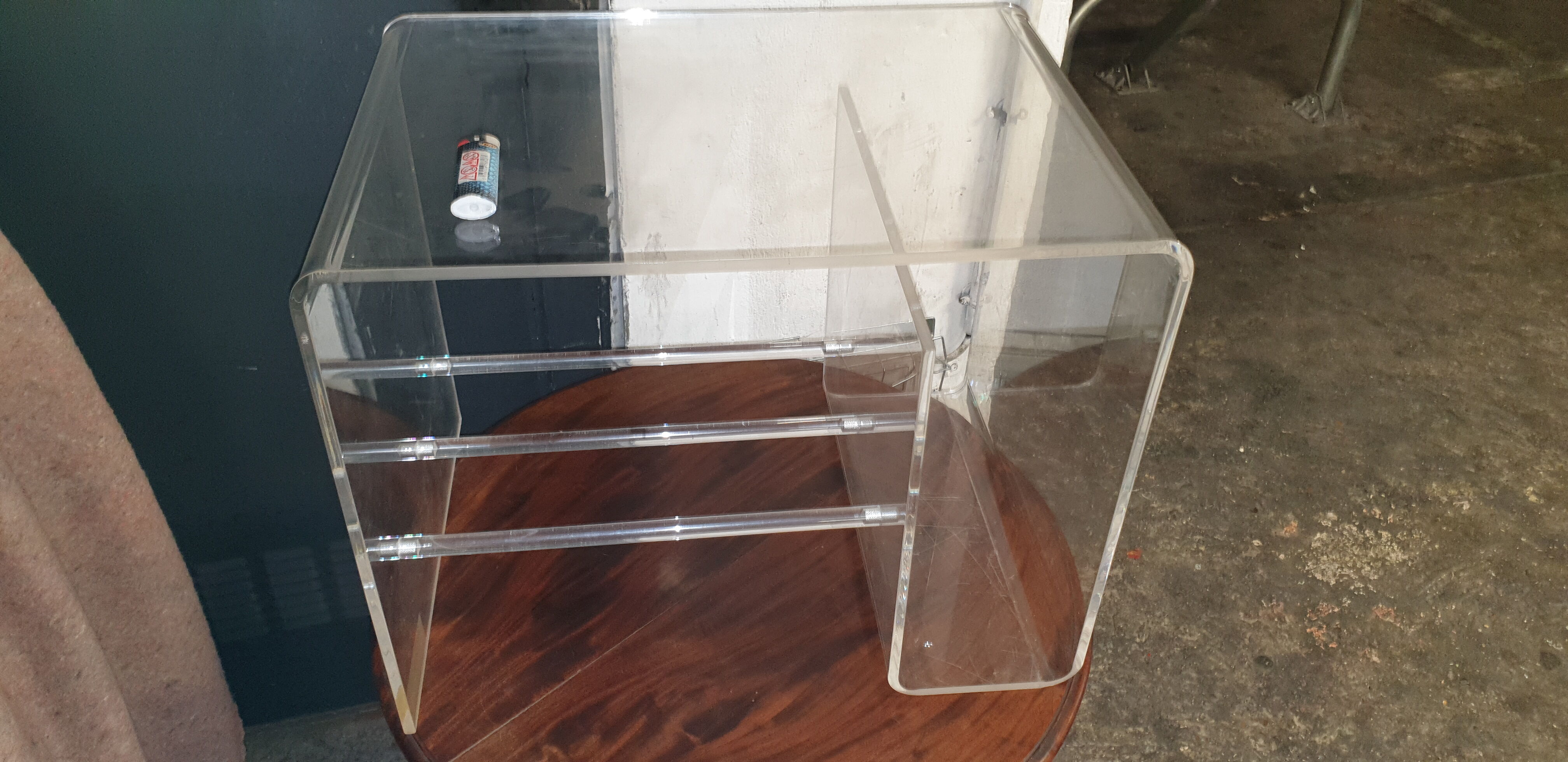 Vintage Plexiglas coffee table David Lange