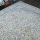 1970s Vintage Persian Handmade Wool Cotton Beige Area Rug 292x396