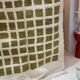 Tapis berbère beni ouarain marocain pure laine graphique contemporain blanc vert