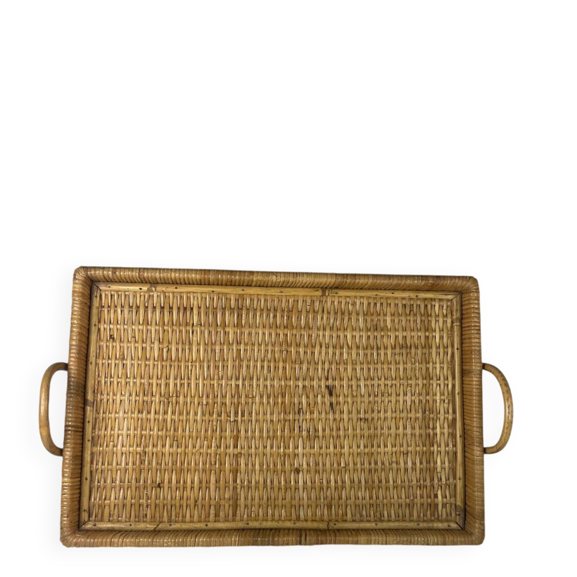 Bamboo wicker tray