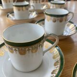 Coffee service 11 cups 12 saucers manufacture w. guerin et cie, paris