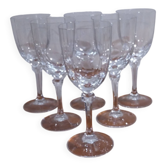 Very Pretty Set of 6 Chambery Water Glasses in Arques Crystal