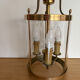 Brass and glass pendant light