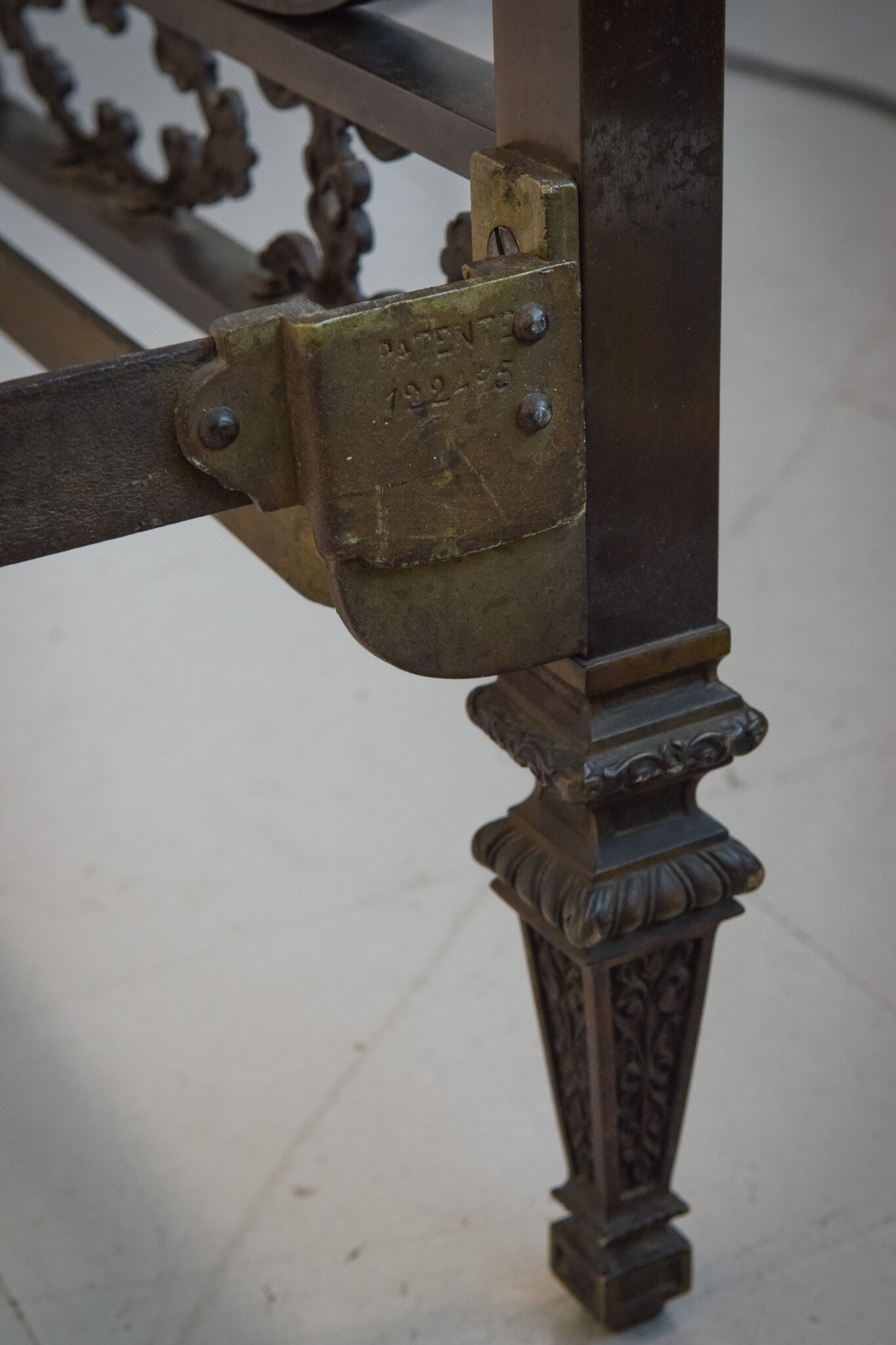 Exceptional decorative brass bed frame