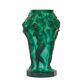 Vase en verre à décor de bacchantes Hoffman & Schlevogt 1930 vert malachite