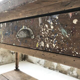 Artist studio oak draper table