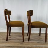 Set of two padded chamber armchairs