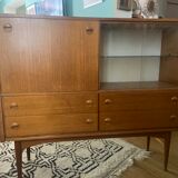 Secretarial cabinet in vintage teak