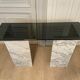 Marble console and smoked glass, Italy, 1980s