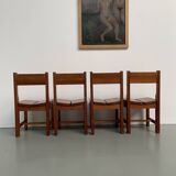 Set of table and 4 chairs, 60s mountain furniture