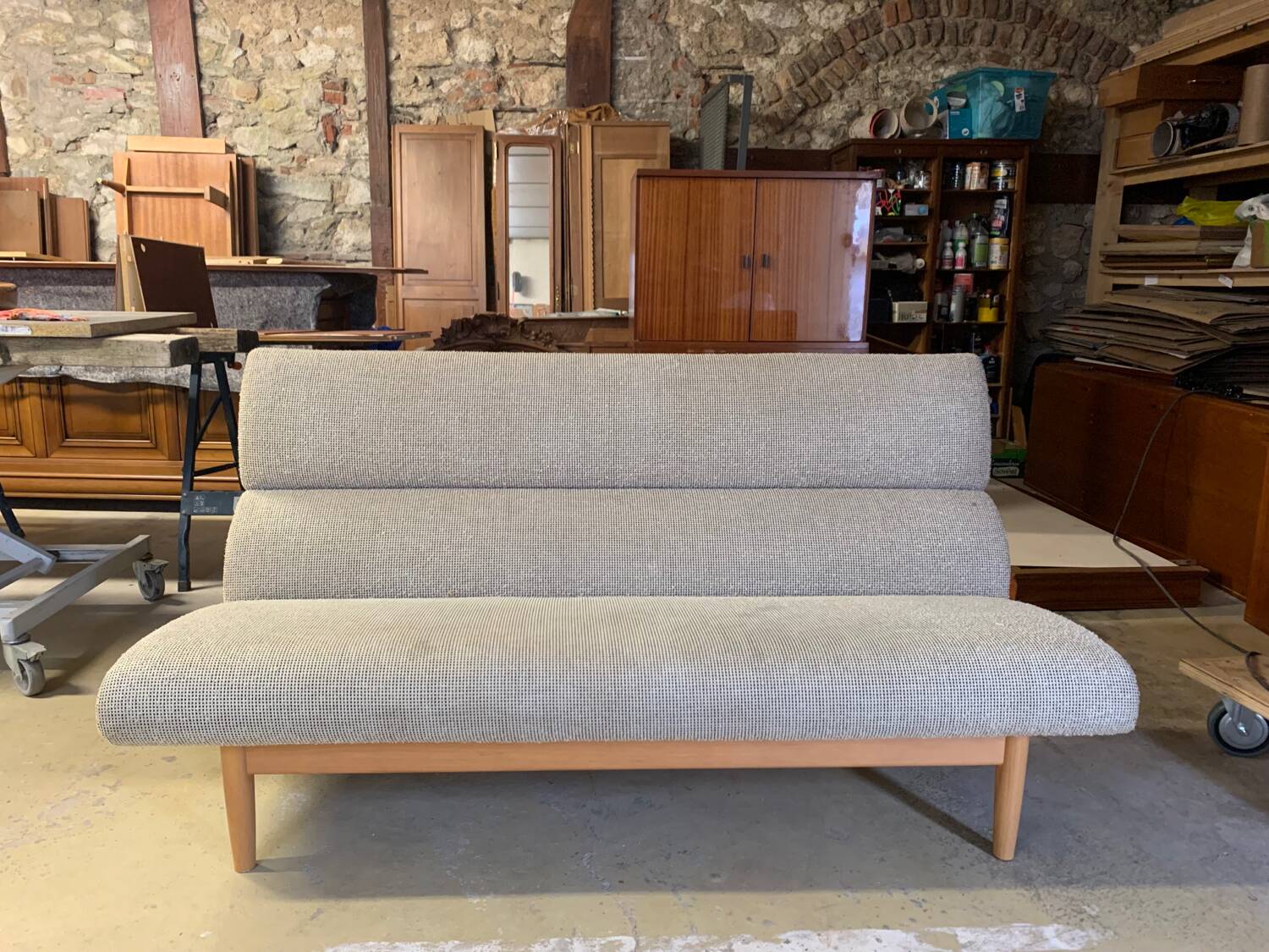 Vintage Scandinavian bench, Scandinavian teak sofa from the 60s, 70s