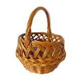Braided wicker basket