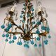 Chandelier with pearl grapevines