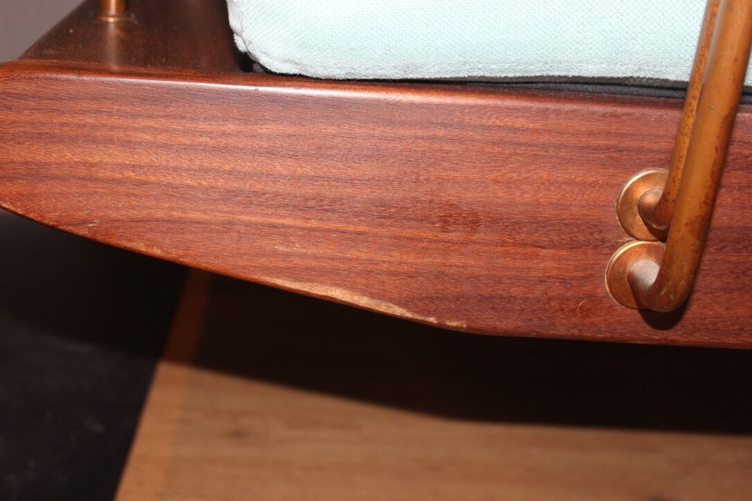 Daybed teak and copper, scandinavian style by Toothill