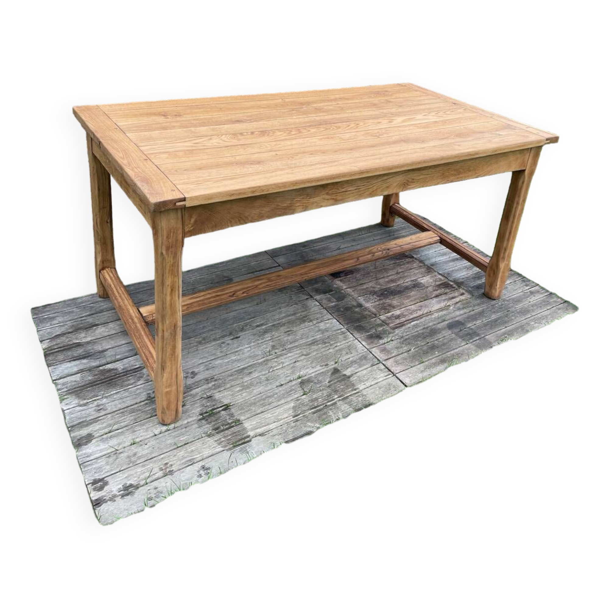 Solid oak farm table for 6-8 people